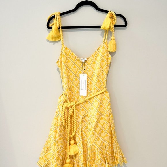 $435 NWT Rhode Casey Dress Lockdown Yellow Size Small - Picture 2 of 7